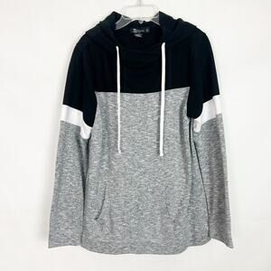 Miss Chevious Colorblock Pullover Hooded Sweatshirt Size Large